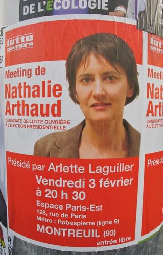 affiche présidentielles 2012 Arthaud 3