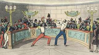 1845 Brevet de Bâton - canne française, de combat