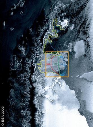 ENVISAT - ASAR Antarctique - Evolution Larsen