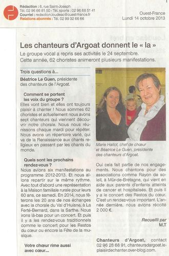 Ouest France Article après AG