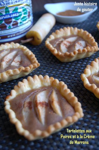 tartelettes poires et crème de marrons
