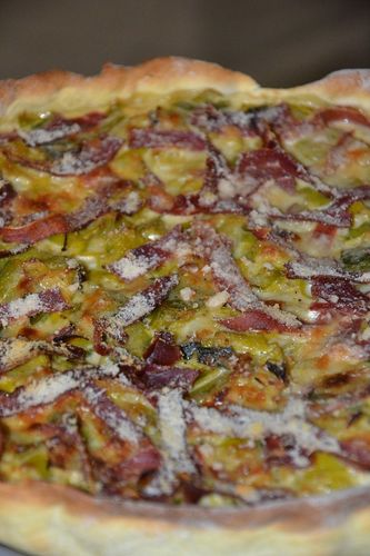 Tarte poireaux et jambon serrano