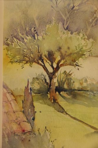 aquarelle jardin