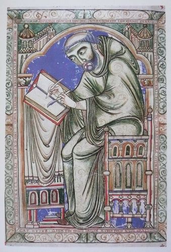 Moine copiste Eadwinus Psautier dit d'Aedwinus vers 1170 Ca