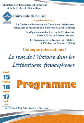 colloque-de-Sousse-Le sens de l'Histoire dans les littératures francophones