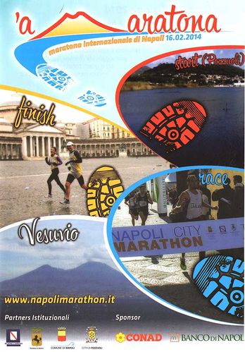 Maratona Internazionale di Napoli Trofeo Banca Sud 2014 (16^ ed.). Tutto pronto allo start, con Maurizio Damilano testimonial