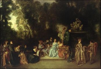 jean-antoine watteau assemblee dans un parc