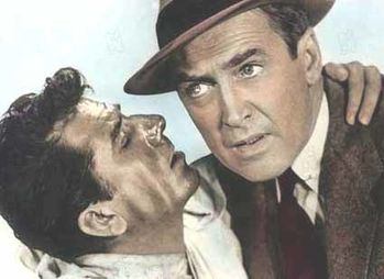 L'homme qui en savait trop - Daniel Gélin et James Stewart