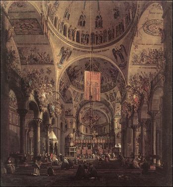 giovanni antonio canal canaletto basilique saint marc inter