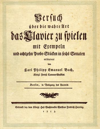 CPE Bach Versuch Titelblatt
