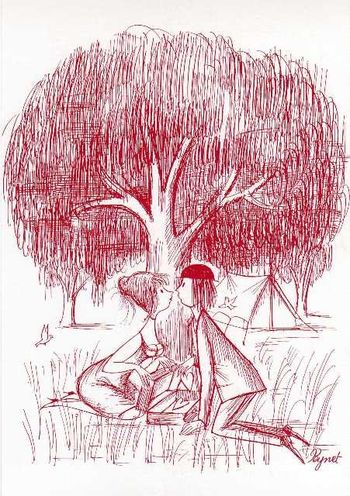 carte postale les amoureux
