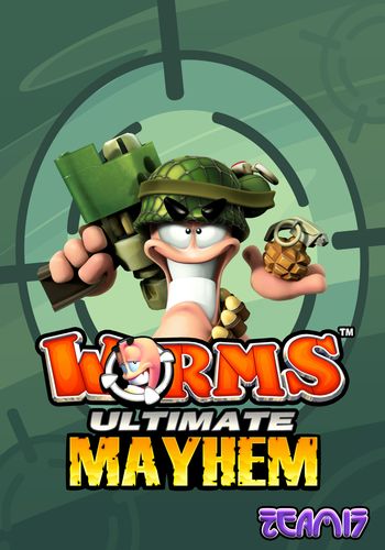 worms ultimate mayhem pc psn game key art