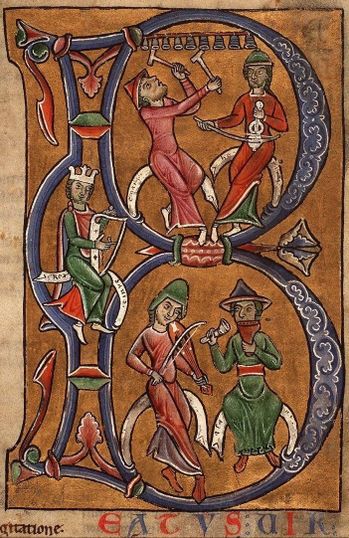 initiale historiée B