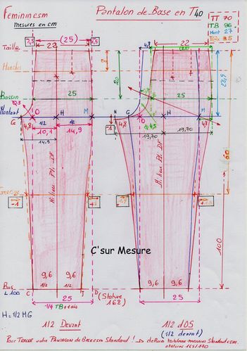 mesures pant TB40