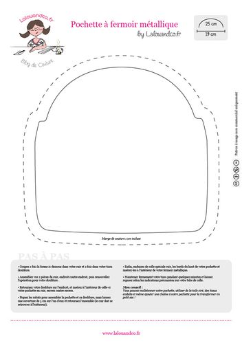 Tuto pochette fermoir metal