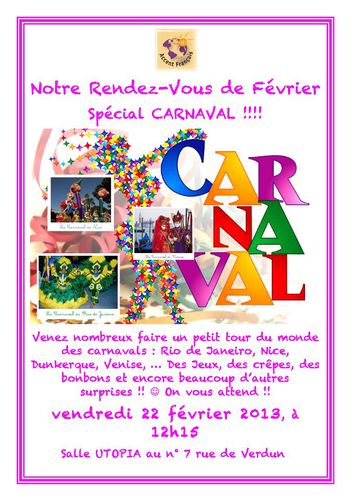 Rendez_ vous de fevrier : CARNAVAL - Exercices français en ligne ...