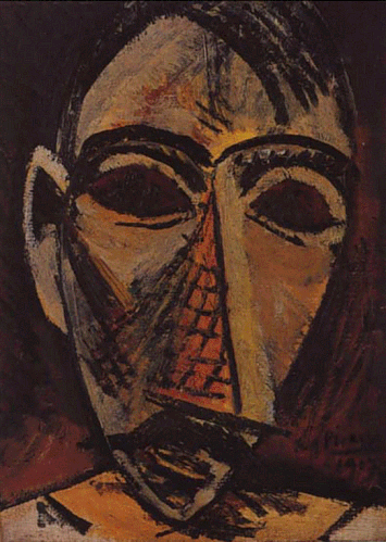 Pablo Picasso-Tete d-homme-1907-Le Cubisme