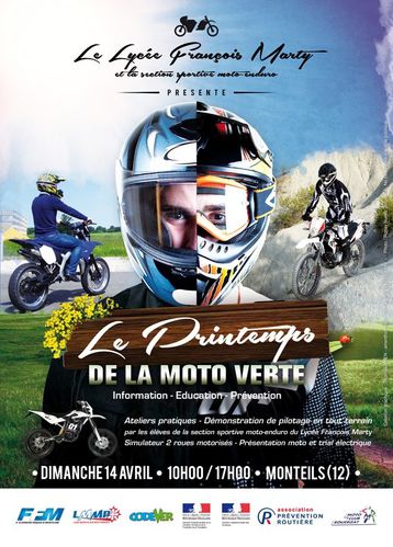 affiche printemps de la moto verte