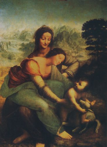 1510 Léonard de Vinci La Vierge et l'nfant Jésus et saint