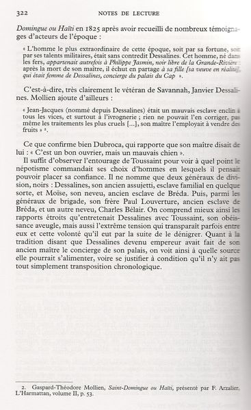 Dessalines esclave de Toussaint p322