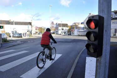 Feu rouge grillé à vélo