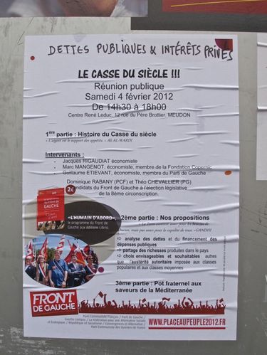 affiche election présidentielle 2012 Mélanchon casse du s