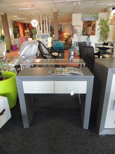 console 2 tiroirs titanio & gris