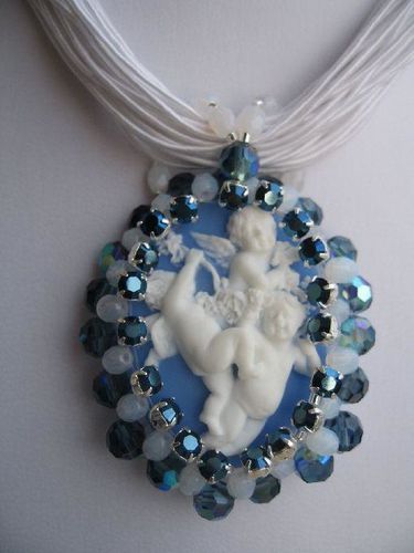 pendentif camée ange