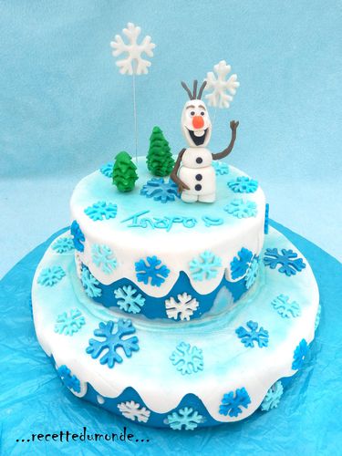 Olaf Cake Gateau 3d La Reine Des Neiges Frozen Cake Recette Du Monde