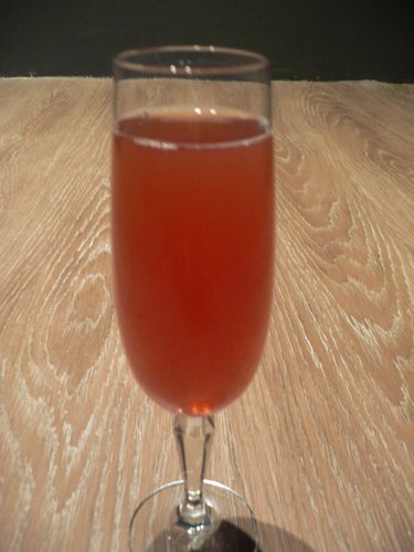 Cocktail de cidre à la liqueur de fraise
