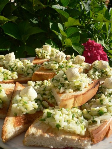 Toasts courgettes