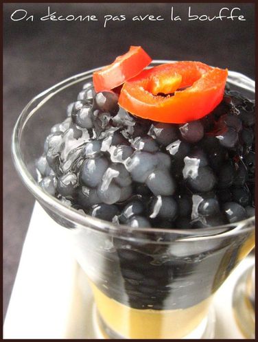 caviar du japon et panna cotta de carotte 020