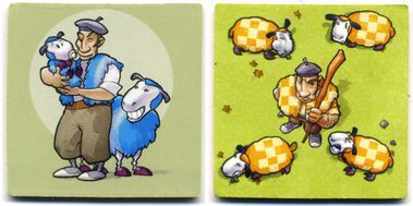 Pions dominos bergers du jeu La guerre des moutons La guerre des moutons jeu 2