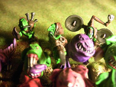 Musiciens Gobelins de la nuit et squigs warhammer