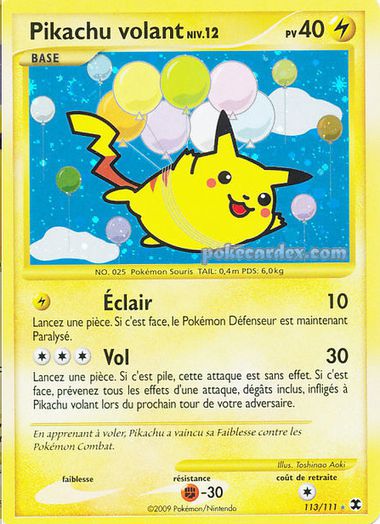 Pikatchu volant Ultra rare 113