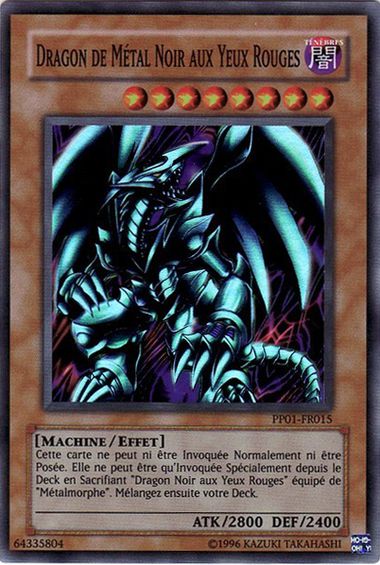 Yu Gi Oh Dragon de métal noir aux yeux rouges