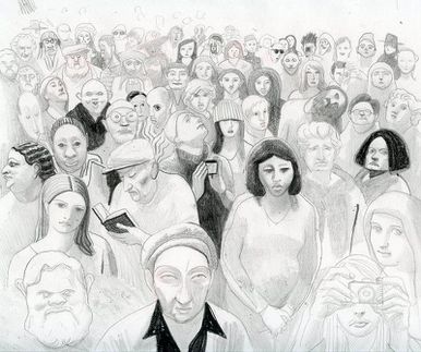 la foule du Louvre