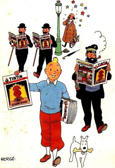 Hergé, pub tintin