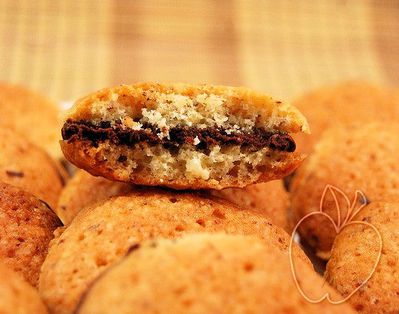 Galletas de avellana rellenas de chocolate (10)