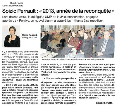 Ouest France Soizic Perrault, 2013, année de la reconquêt