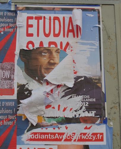 Affiche élections présidentielles Sarkozy étudiants 6254