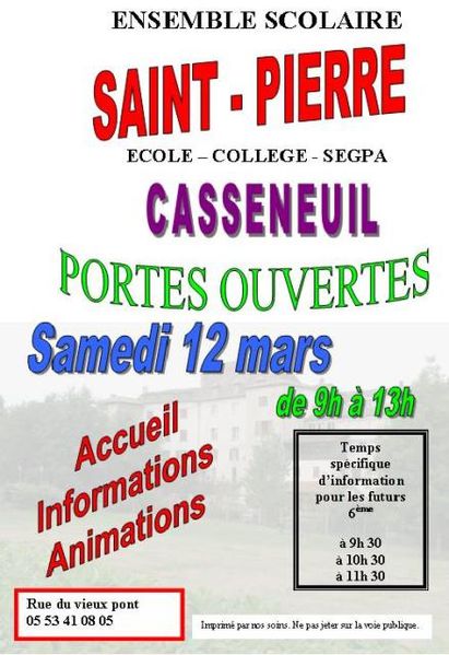 Ecole Saint-Pierre CASSENEUIL