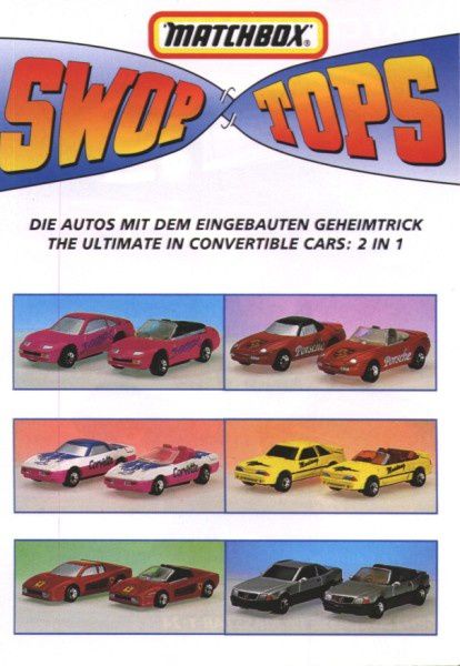 catalogue matchbox 1993 m08 swop tops convertible 2in1