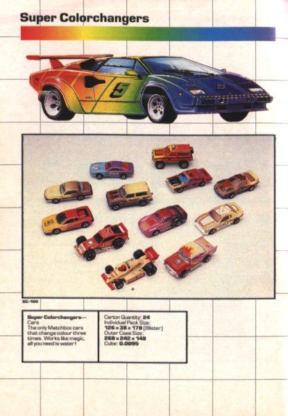 catalogue matchbox annee 1989 t14 super colorchangers