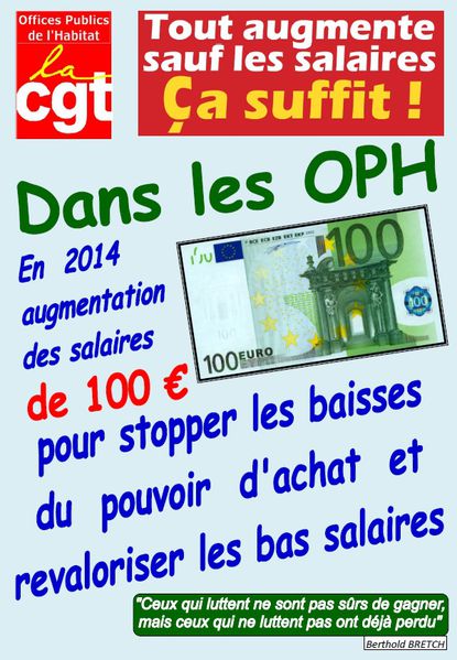 salaire 100 € OPH