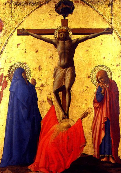 Crocifissione dal Polittico della Chiesa del Carmine di Pisa - Masaccio Tommaso di Giovanni1426 - Napoli Museo Nazionale di Capodimonte