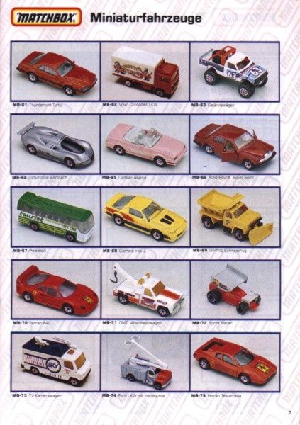 catalogue matchbox 1991 m07