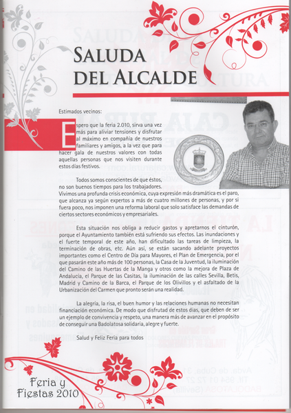 2010 - Carta del Alcalde