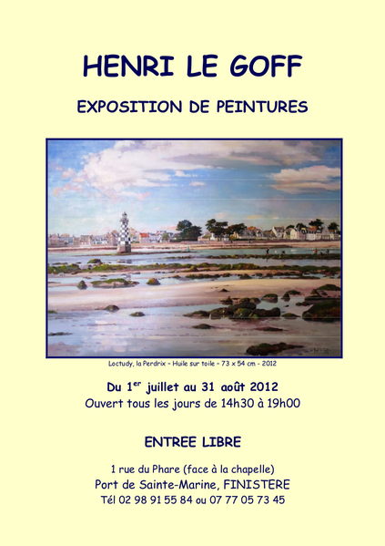 Henri Le Goff affiche exposition 2012 jpg