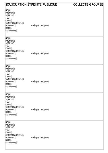 SOUSCRIPTIONS MULTIPLES